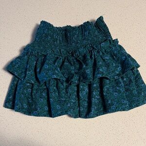 Janie and Jack Blue Floral Ruffle Skirt